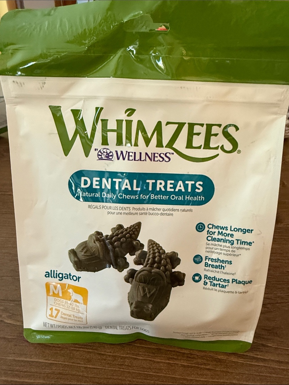 Alligator Dental Treats - Natural Green Chews for Dogs